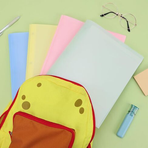 EOOUT 8pcs Plastic Folders with Prongs, Plastic File Folders with 2 Pockets and 3 Prongs, Heavy Duty Folders for Office and School, Letter Size in Saudi Arabia