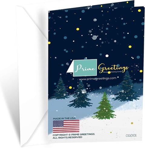 Prime Greetings Christmas Card Sister and Brother In Law (Husband), Made in America, Eco-Friendly, Thick Card Stock with Premium Envelope 5in x 7.75in, Packaged in Protective Mailer in Kuwait