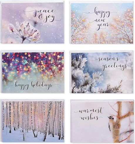American Greetings Blank Holiday Cards with Envelopes, Winter Nature (48-Count) in Kuwait
