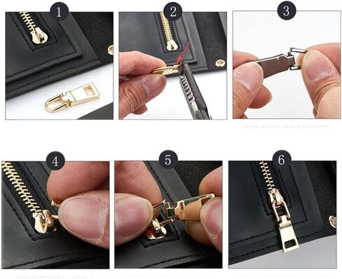 Gold Zipper Pull Replacement Zipper Repair, Zipper Slider Pull Tab, for Luggage Backpack Jacket Suitcase Coat (M) Sewing Notions and Supplies, Fasteners in Kuwait