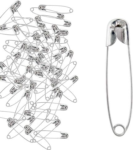 500Pcs 1.5Inch Safety Pins, 38mm Small Safety Pins Pin Bulk, Silver Rust-Resistant Sewing Safety Pins for Clothes, Nickel-Plated Steel in Kuwait
