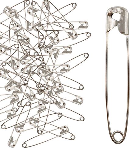 500Pcs 1.5Inch Safety Pins, 38mm Small Safety Pins Pin Bulk, Silver Rust-Resistant Sewing Safety Pins for Clothes, Nickel-Plated Steel in Kuwait