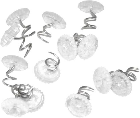 Attmu 60 Pcs Upholstery Tacks Headliner Pins Clear Heads Twist Pins for Slipcovers and Bedskirts, 0.5 Inches Bed Skirt Pins in Saudi Arabia