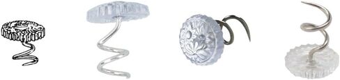 Attmu 60 Pcs Upholstery Tacks Headliner Pins Clear Heads Twist Pins for Slipcovers and Bedskirts, 0.5 Inches Bed Skirt Pins in Saudi Arabia