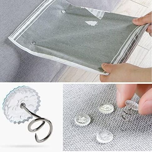 Attmu 60 Pcs Upholstery Tacks Headliner Pins Clear Heads Twist Pins for Slipcovers and Bedskirts, 0.5 Inches Bed Skirt Pins in Saudi Arabia