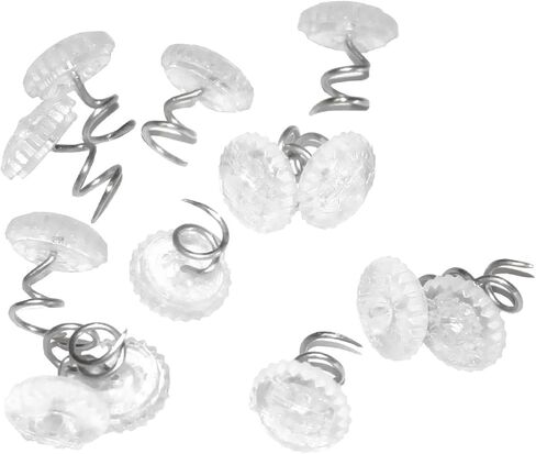 60 قطعة من دبابيس التنجيد من Attmu، دبابيس ملتوية ذات رؤوس شفافة للأغطية المنزلقة وتنانير السرير، دبابيس تنورة السرير مقاس 0.5 بوصة in Kuwait