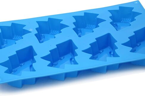 قالب صابون شجرة عيد الميلاد من X-Haibei، قالب سيليكون للتلوين، قالب مافن الشوكولاتة، صنع الجيلو، 2 أونصة، 8 تجاويف in Kuwait