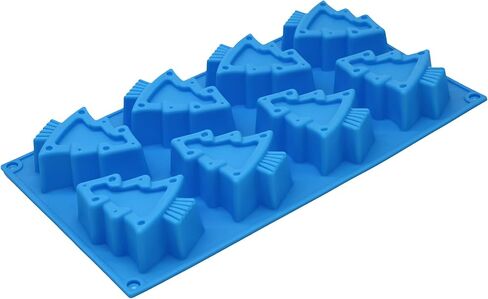 قالب صابون شجرة عيد الميلاد من X-Haibei، قالب سيليكون للتلوين، قالب مافن الشوكولاتة، صنع الجيلو، 2 أونصة، 8 تجاويف in Kuwait