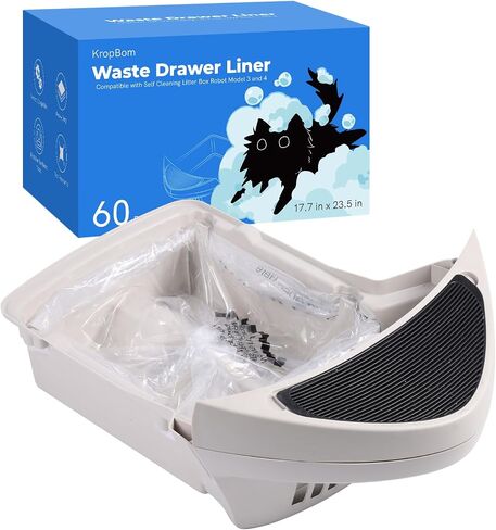 180 Pack Cat Litter Box Robot 5/4/3 Waste Bags,Transparent, Self Cleaning Litter Box Liners Bags for Most Automatic Cat Litter Boxes，Pre-Separated, Heavy Duty, 9-11 Gallon Capacity in Saudi Arabia