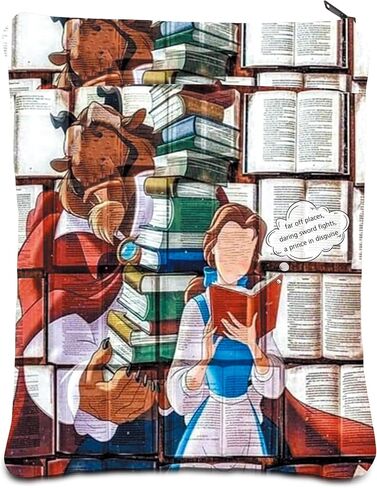 CMNIM Beauty Beast هدية مستوحاة من Beast&Bel-a Library كم كتاب الأميرة بيل هدايا القراءة لأمين مكتبة الكتب (Beast&Bella Library Book Sleeve) in Saudi Arabia