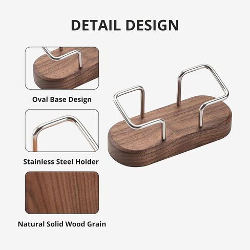 muso wood Business Card Holder for Desk, Wooden Creative Business Card Display for Desk, Wood Business Card Stand for Office, Tabletop (Walnut 1pack) in Saudi Arabia