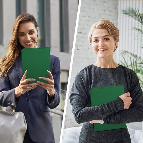 Junior Padfolio Portfolio with 5 x 8 Writing Pad, A5 Business Portfolio Binder Folder Organizer Multi-Function Combination Case for Women, Green in Kuwait