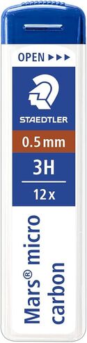 STAEDTLER Mars Micro Carbon Mechanical Pencil Refills, Tube of 12 0.5mm B Fine Point Graphite Leads, 250 05-B in Saudi Arabia
