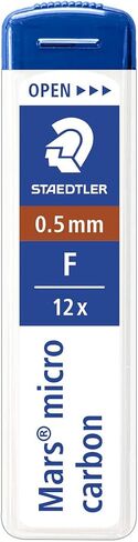 STAEDTLER Mars Micro Carbon Mechanical Pencil Refills, Tube of 12 0.5mm B Fine Point Graphite Leads, 250 05-B in Saudi Arabia