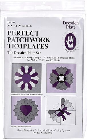 Perfect Patchwork Template-Dresden Plate, Package of Four in Kuwait
