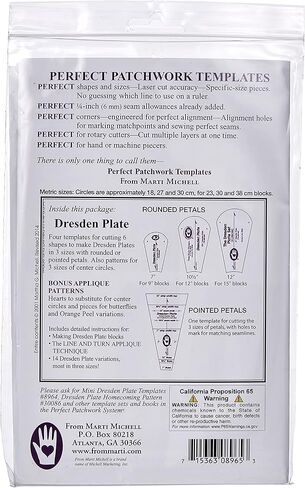 Perfect Patchwork Template-Dresden Plate, Package of Four in Kuwait
