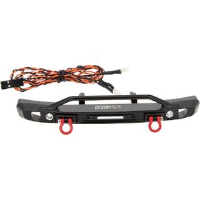 مصد الصدمات الأمامي والخلفي MEUS RACING TRX4M مع مصابيح LED لأجزاء ترقية TRX4M Defender 1/18 RC Crawler