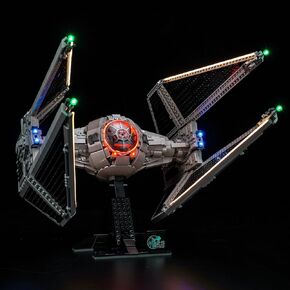 طقم إضاءة LED لجهاز 75382 TIE Interceptor، طقم إضاءة فقط، الطراز غير متضمن (قياسي)