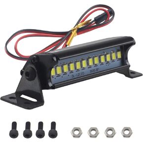 Electric Light, Black, Rectangular, 53mm/2.08 in Length, 12 White LEDs
