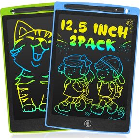 LCD Writing Tablet for Kids 12.5 Inch, Doodle Pad, Colorful Writing Board, LCD Drawing Board Erasable,Toys for Kids, Birthday Day Gifts for 3 4 5 6 7 8 Year Old Girls Boys, Blue (Blue+Green)