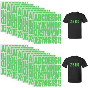 15 Sheets 690Pcs Iron on Letters 2 Inch Vinyl Iron on Letters for Clothing Heat Transfer Letters with A-Z PU Alphabets Stickers Heat Press Letters for T-shirts Jerseys Hats Printing DIY Crafts (White)