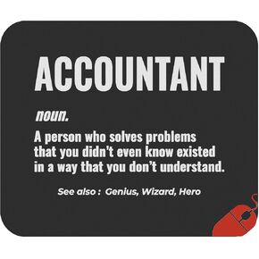 Funny Accounting Mousepad - Accountant Finance Gift Mug Cup Mousemat 9.2 Inch Mouse Mats Office Gifts Jokes