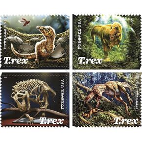 USPS Tyrannosaurus Rex Forever Stamps - Sheet of 12 Postage Stamps