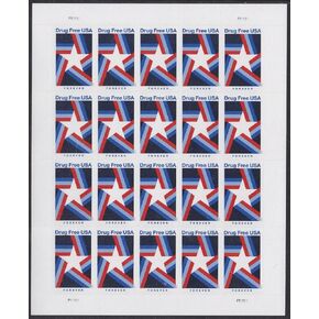 Drug Free USA (Sheet of 20) First-Class Mail Forever Postage Stamps 2020 Scott 5542