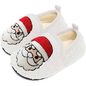 Kids Slippers Toddler Smile Face House Slippers Indoor Home Non-Slip Rubber Sole Shoes Warm Cozy Socks