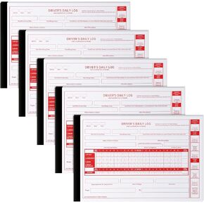 10 Pack Driver Daily Log Book 8.5" x 5.5" Log Book with Detailed Driver Vehicle Inspection Report Simplified Recap for Truck, 2-Ply Carbonless (Simple)