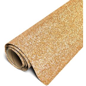 Siser Glitter HTV 11.8"x5ft Roll - Iron on Heat Transfer Vinyl (Old Gold)