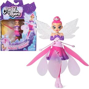 Hatchimals Crystal Flyers, Pastel Kawaii Doll Magical Flying Toy with Lights (Packaging May Vary), Girls Gifts, for Kids