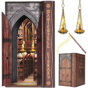 Dolphin Island DIY Book Nook Kit for Adults, Infinite Magicspell Library Booknook