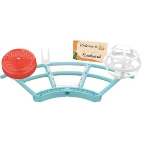 NETVUE by Birdfy Pro Perch - Wider Extension Perch to DIY Add-ons Including Suet Ball, Mini Hummingbird Feeder, Fruit Holder, Jelly Feeder and Welcome Card, Ideal for Bird Lover (Blue)