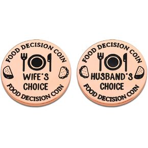 Christmas Stocking Stuffers for Women Men Anniversary Valentines Day Gifts for Him Her Date Night Gifts Christmas Sweetest Day Gifts for Boyfriend Girlfriend Food Decision Coin for Husband Wife