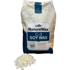 NatureWax C-3 Soy Wax Pastilles, Premium Soy Wax for Candle Making, Easy to use. Create Great Candles in Minutes- Paraffin Free Vegetable Wax. 100% Plant-Based. (5, Pounds)