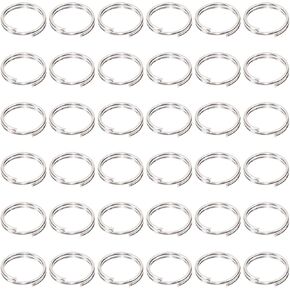 Shapenty Small Double Loops Split Rings Metal Jump Rings Connector for Key Ring Chain Tassel Charms Keys Organization DIY Craft Necklace Earring Bracelet Ornament Jewelry Making, 200PCS (8mm, Gold)