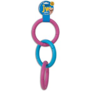 JW Pet Interactive Rubber Tug & Chew Toy Dog Toy, Large