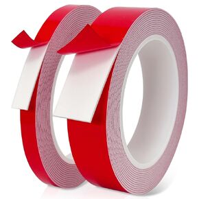 Double Sided Tape Heavy Duty, 33FT Strong Adhesive Mounting Tape for Hanging Picture, LED Light, Sensors, Car, Home, Office, School Decor, 1 and 0.39 Inch Wide