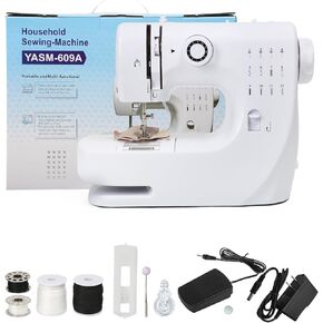 Sewing Machine for Beginners, mini sewing machine 12 Built-In Stitches Dual Speed with Foot Pedal, 6 Replaceable Presser Feet, Beginners Kit