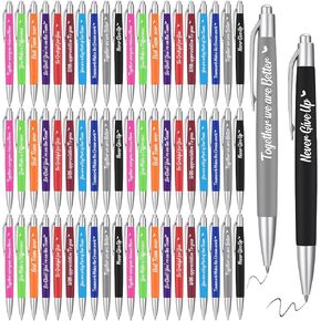 100 Pcs Inspirational Pens Employee Appreciation Pens Motivational Pens with Sayings Black Ink Thank You Pens Bulk Metal Greeting Quote Ballpoint Pen for Office Worker Teacher Nurse Staff Gifts