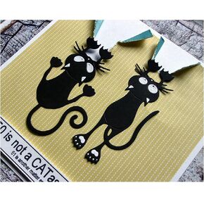 4Pcs New Funny Black Cats Metal Cutting Dies Lovely Pet Set Stencil Embossing DIY Scrapbooking Dies