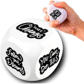 Stress Balls | Foam Cube, Stress Relief Dice | Fidget Toy for Adults | Funny Office Gift for Coworker, Employee, Colleague | Squeeze Balls for Hand Therapy, Reduce Anxiety (Stress Relief)