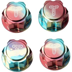 4PCS Splash Anodizing Aluminum 17mm Hex Wheel Nut Center Cap for 1/10 RC Traxxas X-Maxx E-Revo E-Maxx 1/8 RC Car Monster Truck (1.25mm Thread Pitch) in Kuwait