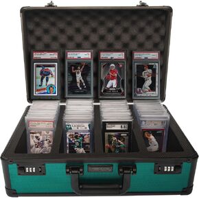 SLAB ARMOR 160+ 4 Row Psa Graded Card Storage Box Graded Card Case Psa Slab Case for Graded Cards Psa Card Case Baseball Card Cases for Sports Cards Storage Sports Card Case (BLACK)