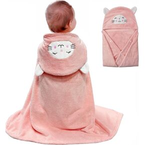 ROMASA Toddler Hooded Bath Towel Ultra Soft Towel Highly Absorbent Bathrobe Blanket for Boys Girls- 27.5" x 55" (Blue Koala)