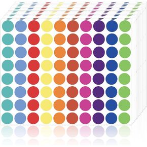 4000 PCS Colored Dot Stickers,3/4" Sticker Dots Assorted Colors, Round Coded Labels for Garage Sale Stickers, Organization in Office, Yard Sale Stickers & Dot Stickers for Toddlers