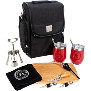Premium Wine Tote (Grey tumblers)