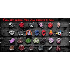 The Binding of Isaac: Random Pins Pack - 5 Randomly Chosen Pins Included, Video Game Merchandise, Accessory Pack, Officially Licensed