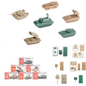 INGWETECH Mini Steel-Ball Roller Military Vehicle Toy 6 Pcs Set: ABD-04A, ZBD-09, Type 15, HJ-10, TOS1A, HQ-17 Scale 1:144